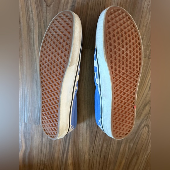 Vans Cornflower Blue Cream Check Slip On Loafer sneakers - Picture 4 of 8